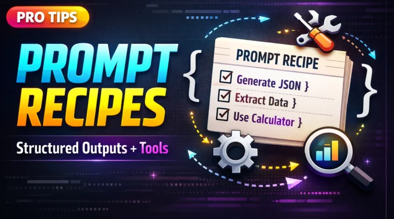 Prompt recipes for structured outputs and tool use